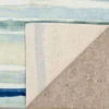 Abbygaylle Blue & White Watercolor Stripe Area Rug, (5' X 8')
