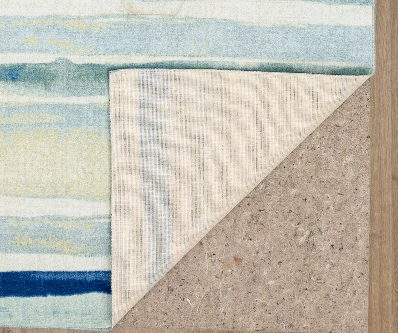 Abbygaylle Blue & White Watercolor Stripe Area Rug, (5' X 8') 1 Abbygaylle Blue & White Watercolor Stripe Area Rug, (5' X 8')