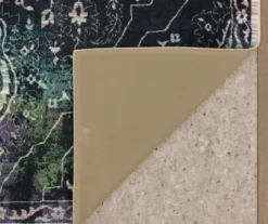 Rowland Charcoal & Blue Ornamental Floral Area Rug, (2' X 8') -Home Decor Store 810601014 A8 2