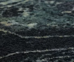 Rowland Charcoal & Blue Ornamental Floral Area Rug, (2' X 8') -Home Decor Store 810601014 A8 3