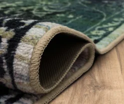 Rowland Charcoal & Blue Ornamental Floral Area Rug, (2' X 8') -Home Decor Store 810601014 A8 5