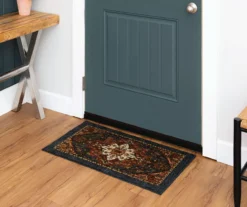 Tethys Navy & Brown Ornamental Accent Rug, (20" X 34") -Home Decor Store 810601023 A0 3