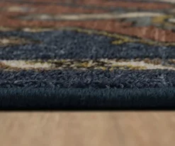 Tethys Navy & Brown Ornamental Accent Rug, (20" X 34") -Home Decor Store 810601023 A8 4