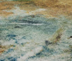 Shoreline Water Blue & Brown Abstract Area Rug, (2' X 8') -Home Decor Store 810601039 A8 3