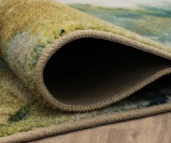 Shoreline Water Blue & Brown Abstract Area Rug, (2' X 8') -Home Decor Store 810601039 A8 5