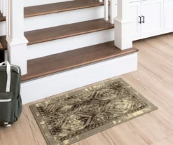 Tecate Gray Bordered Arabesque Accent Rug, (20" X 34") 13 Tecate Gray Bordered Arabesque Accent Rug, (20" X 34") -Home Decor Store 810601073 A0 3