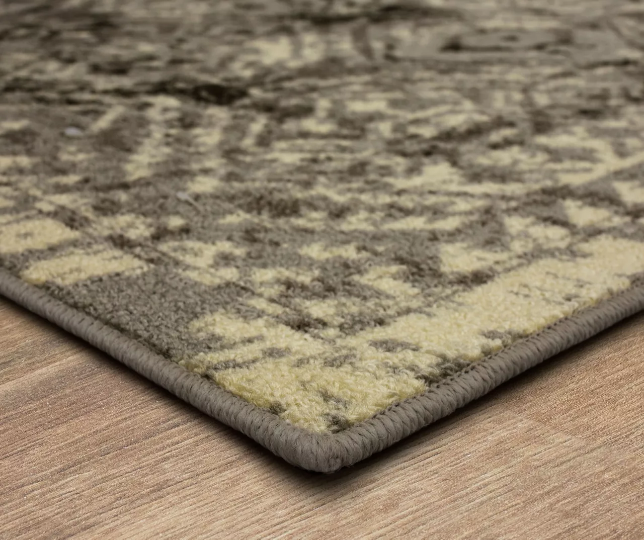 Tecate Gray Bordered Arabesque Accent Rug, (20" X 34") 2 Tecate Gray Bordered Arabesque Accent Rug, (20" X 34") - Image 2