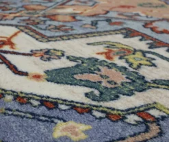 Tethys Blue & Peach Ornamental Area Rug, (5' X 8') 14 Tethys Blue & Peach Ornamental Area Rug, (5' X 8') -Home Decor Store 810601107 A8 3