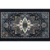 Tethys Navy & Charcoal Ornamental Accent Rug, (20" X 34")