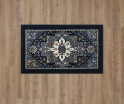 Tethys Navy & Charcoal Ornamental Accent Rug, (20" X 34") 10 Tethys Navy & Charcoal Ornamental Accent Rug, (20" X 34") -Home Decor Store 810601110 A0 2