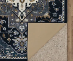 Tethys Navy & Charcoal Ornamental Accent Rug, (20" X 34") 11 Tethys Navy & Charcoal Ornamental Accent Rug, (20" X 34") -Home Decor Store 810601110 A8 2