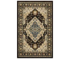 Akron Brown & Beige Geometric Area Rug, (5' X 8')