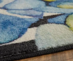 Blue & Black Floral & Stripe Mix Area Rug, (5' X 8') -Home Decor Store 810601164 A8 4