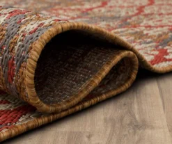 Paradise Grove Rust & Gray Arabesque Outdoor Area Rug, (4' X 5.5') -Home Decor Store 810601168 A8 5
