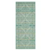 Poolside Diamond Teal & Green Outdoor Area Rug, (2.5' X 6')