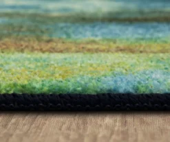 Glaicer Water Blue & Beige Abstract Area Rug, (4' X 6') -Home Decor Store 810601239 A8 4