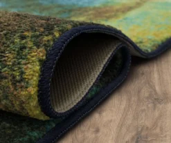 Glaicer Water Blue & Beige Abstract Area Rug, (4' X 6') -Home Decor Store 810601239 A8 5