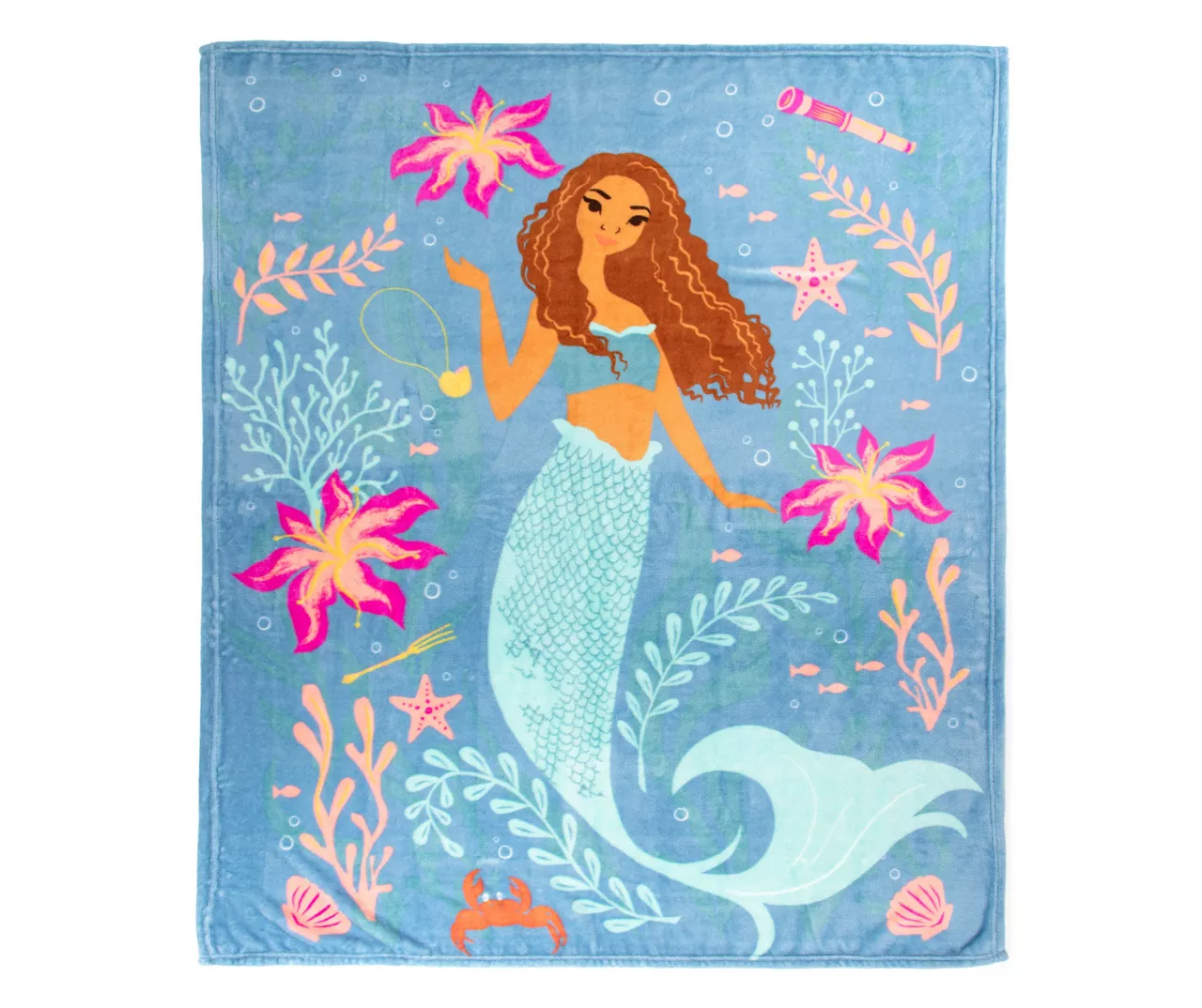 The Little Mermaid Ariel Fleece Throw, (46" X 60") 2 The Little Mermaid Ariel Fleece Throw, (46" X 60") - Image 2