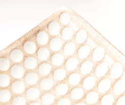 24" White Pressed Circle Rectangular Decorative Tray -Home Decor Store 810603715 A8 2