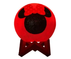Disney Red Minnie Mouse Silhouette Multi-Color Moon Lamp -Home Decor Store 810603742 A8 1