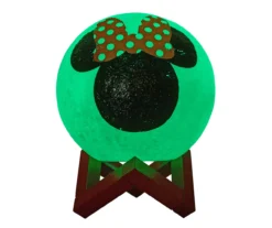Disney Red Minnie Mouse Silhouette Multi-Color Moon Lamp -Home Decor Store 810603742 A8 2