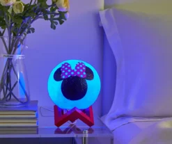 Disney Red Minnie Mouse Silhouette Multi-Color Moon Lamp -Home Decor Store 810603742 B0 3