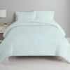 Whispering Blue Diamond-Quilted Queen 7-Piece Comforter Set
