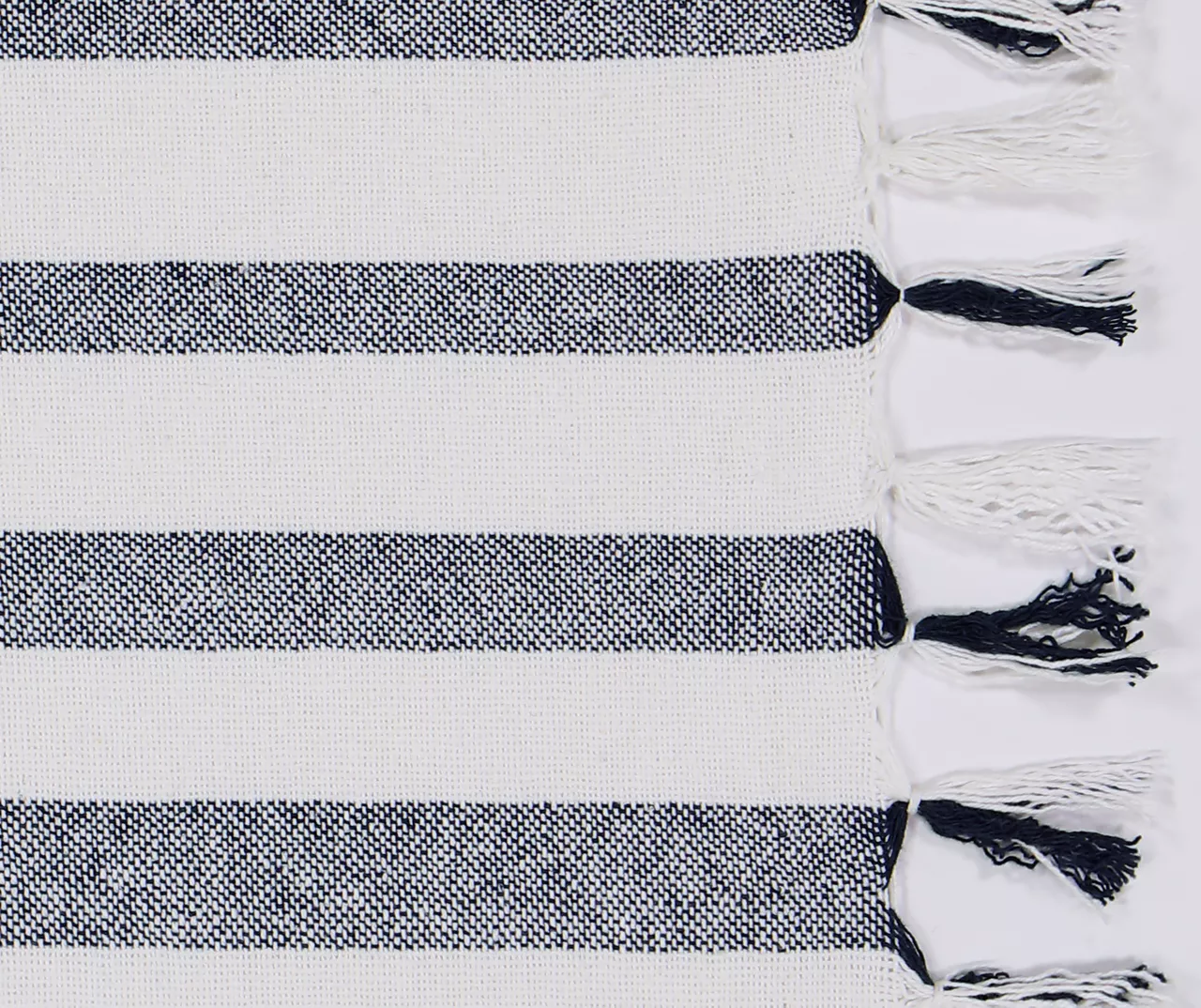 Amari White & Navy Stripe Light-Filtering Rod Pocket Curtain Panel, (95") 7 Amari White & Navy Stripe Light-Filtering Rod Pocket Curtain Panel, (95") - Image 7