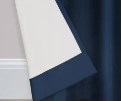 Kendall Denim Blue Blackout Grommet Curtain Panel, (63") -Home Decor Store 810605567 810605568 810605600 A8 6