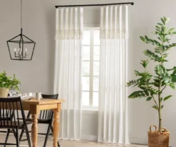 Mercantile Lucinda Light-Filtering Ring-Top Valance -Home Decor Store 810605640 810605641 810605642 810605643 A8 2 1