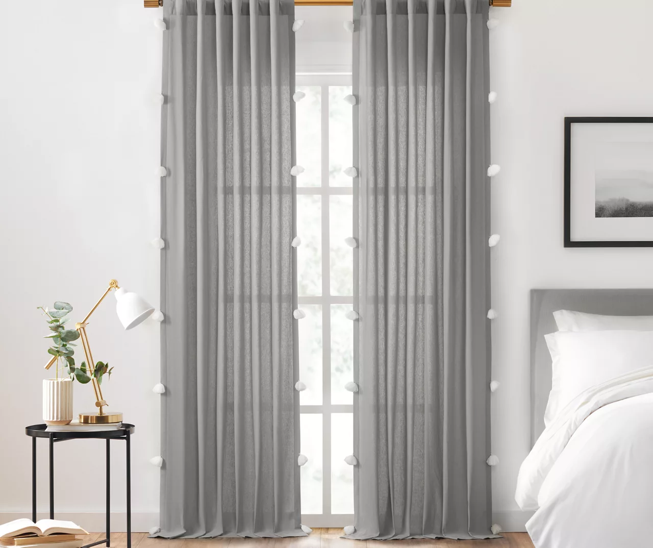 Mercantile Ardmore Tassel-Accent Light-Filtering Rod Pocket Curtain Panel 1 Mercantile Ardmore Tassel-Accent Light-Filtering Rod Pocket Curtain Panel