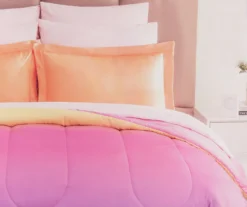 Euphoric Expression Pink Ombre Reversible Twin 6-Piece Bed-in-a-Bag Set -Home Decor Store 810608612 810608613 810608614 A0 3 1