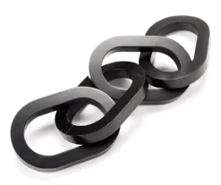 Black Wood Link Chain Tabletop Decor