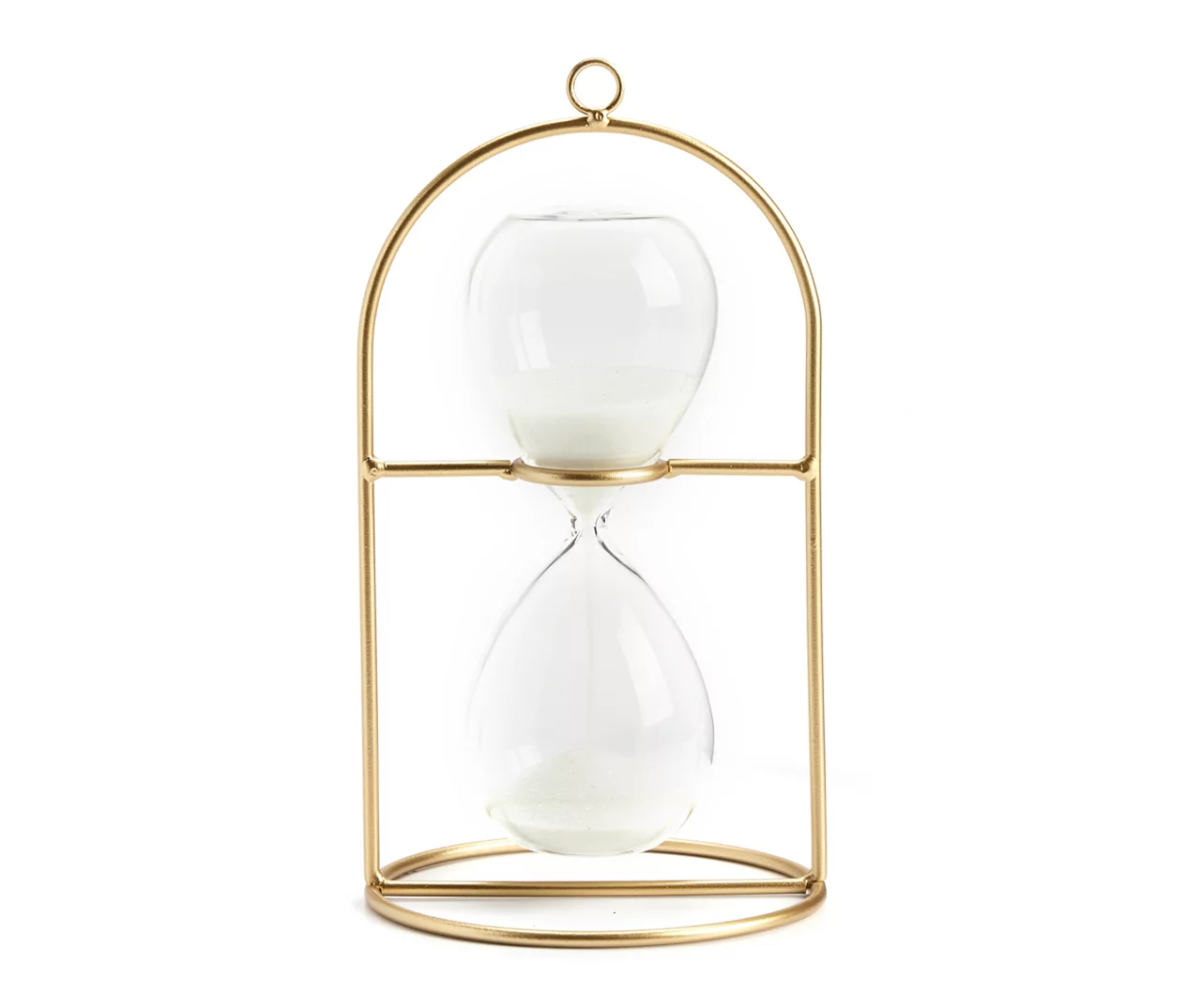 Gold Arch Metal & Glass Sand Timer Tabletop Decor 1 Gold Arch Metal & Glass Sand Timer Tabletop Decor