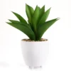 Artificial Agave Plant In White Footed Ceramic Pot