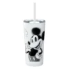 Disney Latah White & Black Mickey Mouse Travel Tumbler, 19.5 Oz.