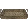 Brown Water Hyacinth Woven Decorative Tray, (16")
