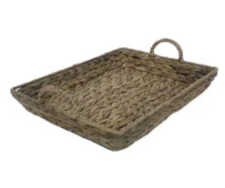 Brown Water Hyacinth Woven Decorative Tray, (16") 6 Brown Water Hyacinth Woven Decorative Tray, (16") -Home Decor Store 810612687 A3 3