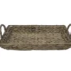 Brown Water Hyacinth Woven Decorative Tray, (14")