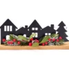 Santa's Workshop Black Metal House 4-Tier LED Votive Candle Holder