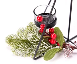 Santa's Workshop Black Metal Tree 3-Tier LED Candle Holder -Home Decor Store 810613453 A8 1