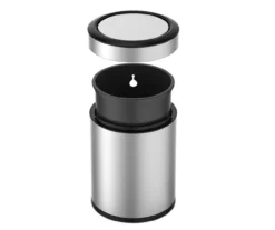 Stainless Steel 2-Gallon Swing Top Wastebasket -Home Decor Store 810613558 A0 3