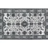 My Magic Carpet Ramage Dark Gray Ornamental Washable Area Rug, (3' X 5')