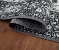 My Magic Carpet Ramage Dark Gray Ornamental Washable Area Rug, (3' X 5') -Home Decor Store 810615076 A8 4