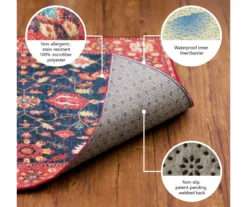 My Magic Carpet Dardon Gray Scallop-Border Washable Runner Rug, (2.5' X 7') -Home Decor Store 810615375 A8 5