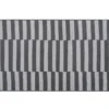 My Magic Carpet Tratti Black & Cream Offset Stripe Washable Area Rug, (5' X 7')