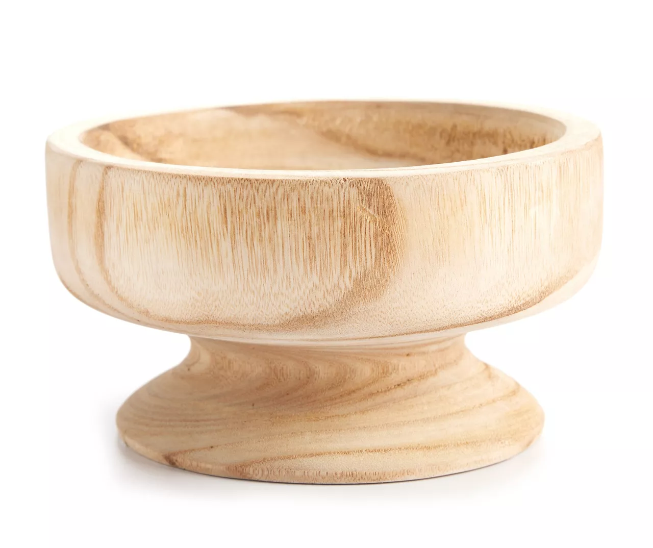 Homeward Turned Paulownia Wood Bowl With Pedestal 1 Homeward Turned Paulownia Wood Bowl With Pedestal