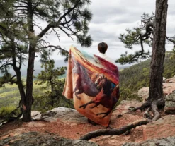 Brown Dawn Of Glory Horses Fleece Raschel Throw, (50" X 60") -Home Decor Store 810616377 B0 3