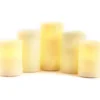 White Flat Top 5-Piece LED Candle Set With Remote
