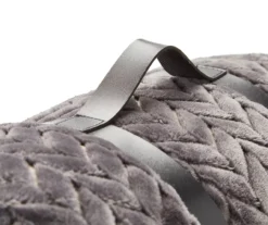 Atmosphere Gray Zigzag-Embossed Velvet Queen Blanket -Home Decor Store 810617179 810530980 3